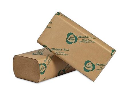 Recycled Multifold Paper Towels, 1-ply, 9.5 X 9.5, Natural Kraft, 250 pack, 16 Packs carton on Sale