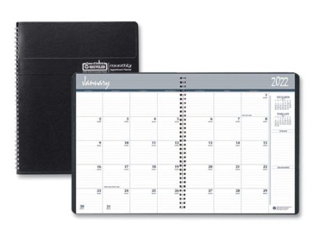 14-month Recycled Ruled Monthly Planner, 11 X 8.5, Black Cover, 14-month: Dec 2024 To Jan 2026 Online