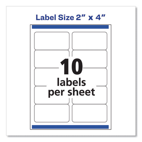 Shipping Labels W  Trueblock Technology, Laser Printers, 2 X 4, White, 10 sheet, 250 Sheets box Cheap