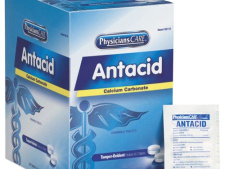 Over The Counter Antacid Medications For First Aid Cabinet, 2 Tablets packet, 125 Packets box For Sale