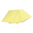 100% Recycled Paper Super Sticky Notes, Ruled, 4  X 6 , Canary Yellow, 45 Sheets pad, 4 Pads pack Discount