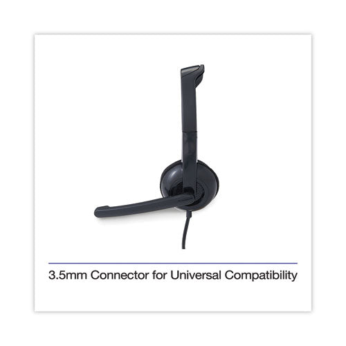 70721 Binaural Over The Head Headset With Microphone, Black Hot on Sale