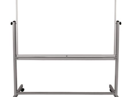 Mobile Magnetic Whiteboard, 60  X 40 , White Surface, Silver Aluminum Frame Fashion