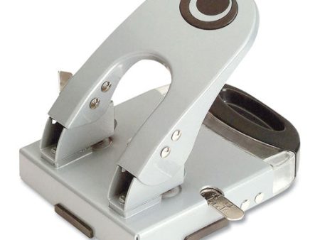 50-sheet Deluxe Two-hole Punch, 1 4  Holes, Gray blue Discount