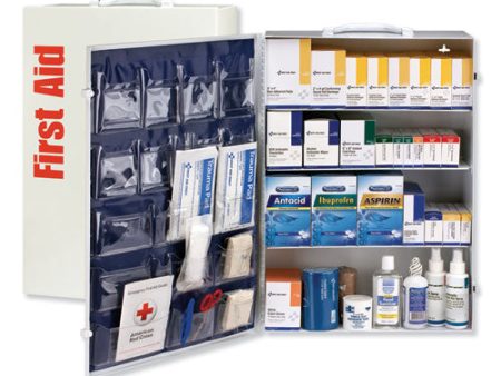 Ansi Class B+ 4 Shelf First Aid Station With Medications, 1,461 Pieces, Metal Case on Sale