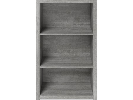 Fallbrook Bookcase, Three-shelf, 28w X 14d X 48.25h, Smoked Ash rustic Warm Gray Online now