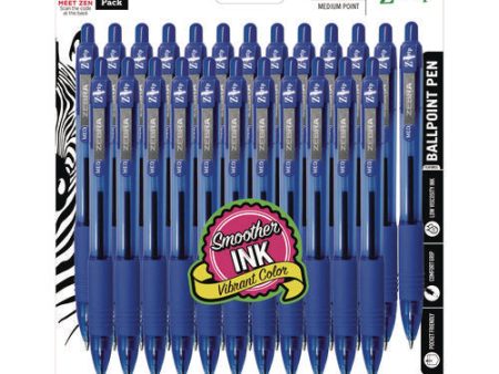 Z-grip Ballpoint Pen, Retractable, Medium 1 Mm, Blue Ink, Translucent Blue blue Barrel, 24 pack For Sale