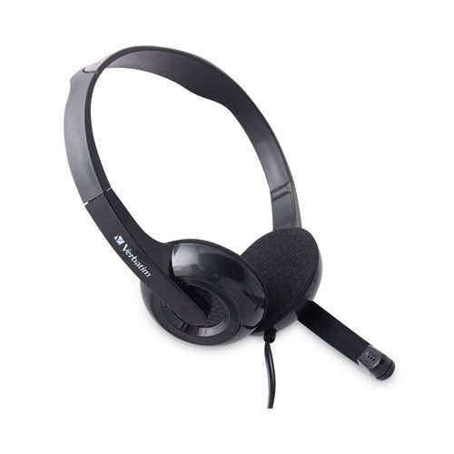 70721 Binaural Over The Head Headset With Microphone, Black Hot on Sale