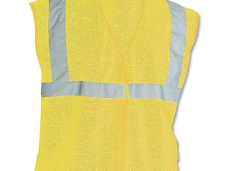 Ansi Class 2 Hook And Loop Safety Vest, 2x-large, Hi-viz Lime Yellow For Discount