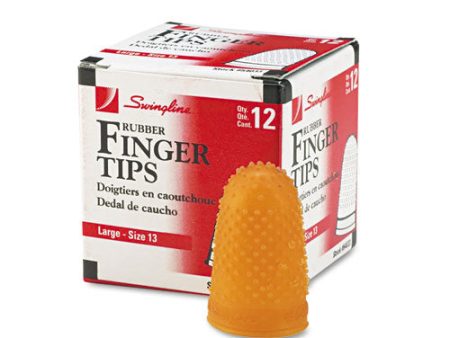 Rubber Finger Tips, 13 (large), Amber, Dozen Online Hot Sale