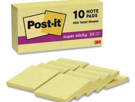 Super Sticky Pads In Canary Yellow, 3 X 3, 90 Sheets pad, 10 Pads pack For Sale