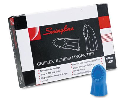 Gripeez Finger Tips, 11 1 2 (medium), Blue, Dozen on Sale