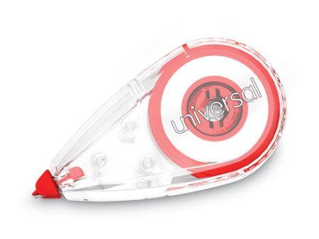 Correction Tape, Mini Economy, Non-refillable, Clear red Applicator, 0.25  X 275 , 10 pack Online Hot Sale