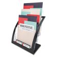 3-tier Literature Holder, Leaflet Size, 11.25w X 6.94d X 13.31h, Black For Sale