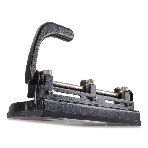 32-sheet Heavy-duty Two-three-hole Punch With Lever Handle, 9 32  Holes, Black Fashion