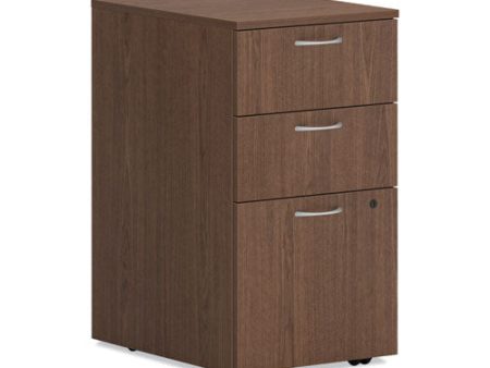 Mod Mobile Pedestal, Left Or Right, 3-drawers: Box box file, Legal letter, Sepia Walnut, 15  X 20  X 28  Online Sale