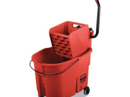 Wavebrake 2.0 Bucket wringer Combos, Side-press, 35 Qt, Plastic, Red For Discount