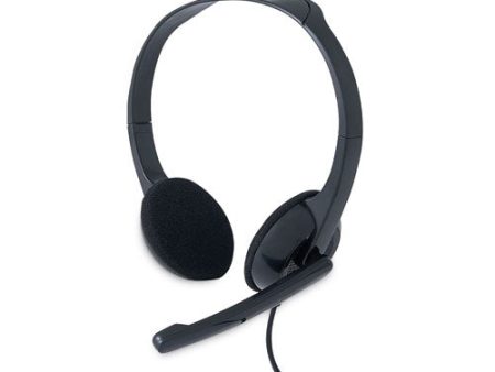 70721 Binaural Over The Head Headset With Microphone, Black Hot on Sale