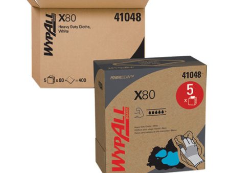 X80 Cloths, Hydroknit, Pop-up Box, 8.34 X 16.8, White, 80 box, 5 Boxes carton For Sale