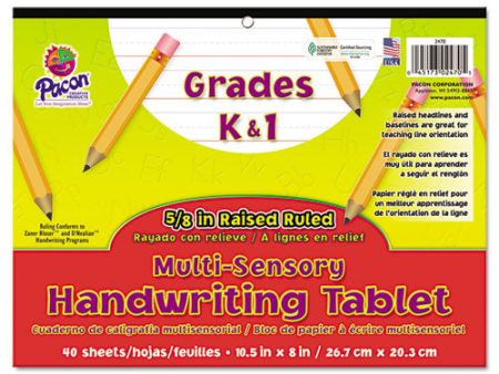 Multi-sensory Handwriting Tablet, 5 8  Long Rule, 8 X 10.5, 40 pad Supply