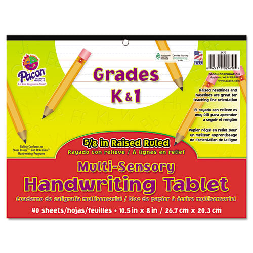 Multi-sensory Handwriting Tablet, 5 8  Long Rule, 8 X 10.5, 40 pad Supply