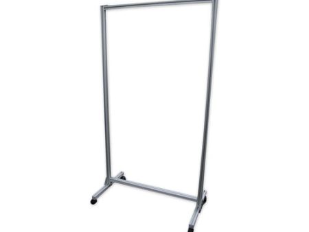 Acrylic Mobile Divider With Thermometer Access Cutout, 38.5  X 23.75  X 74.19 , Clear Online Hot Sale