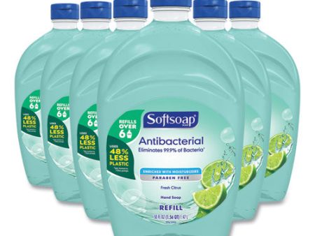 Antibacterial Liquid Hand Soap Refill, Fresh Scent, 50 Oz, Green, 6 carton For Sale