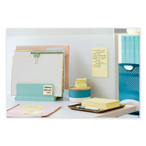 100% Recycled Paper Super Sticky Notes, Ruled, 4  X 6 , Canary Yellow, 45 Sheets pad, 4 Pads pack Discount