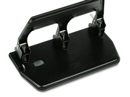 40-sheet Heavy-duty Three-hole Punch With Gel Padded Handle, 9 32  Holes, Black Hot on Sale