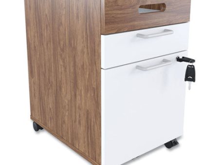 Essentials Mobile Pedestal File, Left Or Right, 2-drawers: Box file, Legal letter, White espresso, 15.5  X 21.2  X 24.2  For Sale