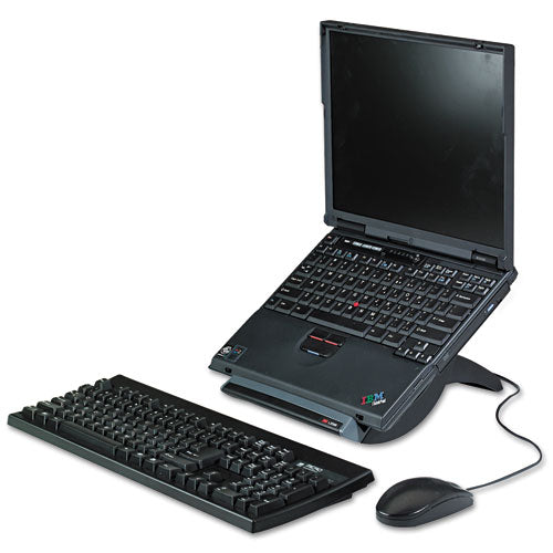 Vertical Notebook Computer Riser With Cable Management, 9  X 12  X 6.5  To 9.5 , Black charcoal Gray, Supports 20 Lbs Online now