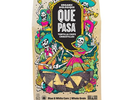 Que Pasa Day of the Dead Blue & White Corn Tortilla Chips (286g) Fashion