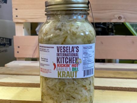 Vesela s Kickin  Hot Garlic & Dill Kraut (1L) Fashion