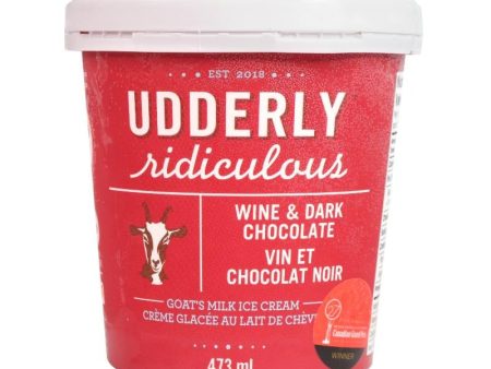 Udderly Ridiculous Goat Milk Ice Cream Wine & Dark Chocolate (473ml) on Sale